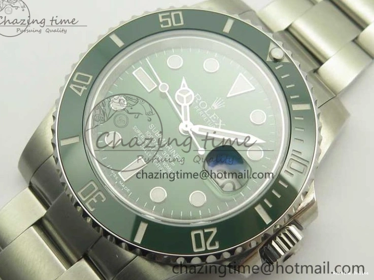 0128 Submariner 116610 LV Green Ceramic DJF 1:1 Best Edition on SS Bracelet SA3135( Free R Cover) Versatile 3357